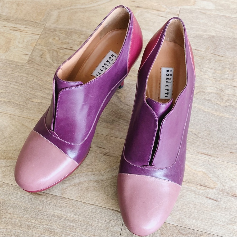 Fratelli Rossetti || Plum Oxford Leather Pumps
